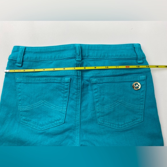 Michael Kors Turquoise Blue Straight Leg Denim Jeans Size 0 - Picture 8 of 14